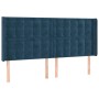 Headboard with dark blue velvet ears 203x16x118/128 cm by vidaXL, Headboards and footboards - Ref: Foro24-3120084, Price: 146...