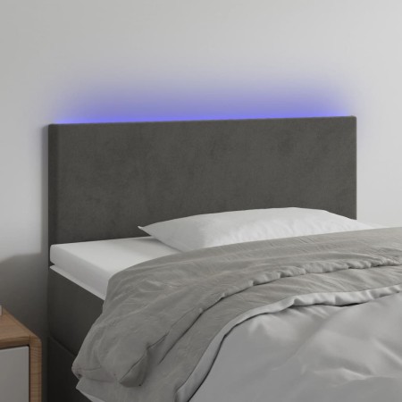 Dark gray velvet headboard with LED 90x5x78/88 cm by vidaXL, Headboards and footboards - Ref: Foro24-3121369, Price: 49,68 €,...