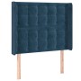 Cabecero con orejas de terciopelo azul oscuro 93x16x118/128 cm de vidaXL, Cabeceros y pies de cama - Ref: Foro24-3120054, Pre...