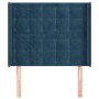 Headboard with dark blue velvet ears 93x16x118/128 cm by vidaXL, Headboards and footboards - Ref: Foro24-3120054, Price: 86,1...