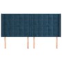 Headboard with dark blue velvet ears 183x16x118/128 cm by vidaXL, Headboards and footboards - Ref: Foro24-3120078, Price: 160...