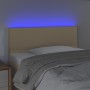 Cabecero con LED de tela color crema 90x5x78/88 cm de vidaXL, Cabeceros y pies de cama - Ref: Foro24-3121319, Precio: 48,04 €...