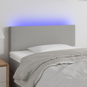 Light gray fabric headboard with LED 90x5x78/88 cm by vidaXL, Headboards and footboards - Ref: Foro24-3121314, Price: 48,99 €...