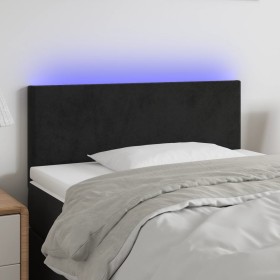 Cabecero con LED de terciopelo negro 80x5x78/88 cm de vidaXL, Cabeceros y pies de cama - Ref: Foro24-3121364, Precio: 46,34 €...