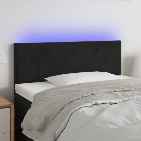 Cabecero con LED de terciopelo negro 80x5x78/88 cm de vidaXL, Cabeceros y pies de cama - Ref: Foro24-3121364, Precio: 46,29 €...