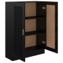 Black glossy plywood bookcase 82.5x30.5x115 cm