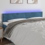 Dark blue velvet LED headboard 200x5x78/88 cm by vidaXL, Headboards and footboards - Ref: Foro24-3121402, Price: 73,27 €, Dis...