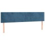 Dark blue velvet LED headboard 200x5x78/88 cm by vidaXL, Headboards and footboards - Ref: Foro24-3121402, Price: 73,27 €, Dis...