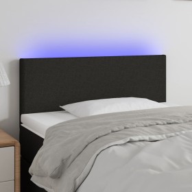 Kopfteil aus schwarzem Stoff mit LED 90x5x78/88 cm von vidaXL, Kopf- und Fußteile - Ref: Foro24-3121316, Preis: 48,97 €, Raba...