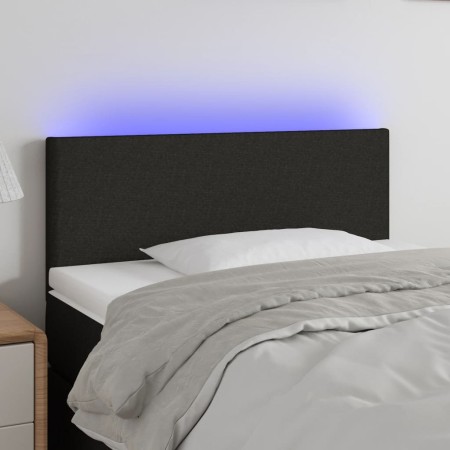 Black fabric headboard with LED 90x5x78/88 cm by vidaXL, Headboards and footboards - Ref: Foro24-3121316, Price: 49,04 €, Dis...