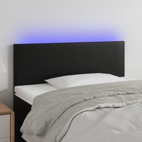 Headboard with LED lights black synthetic leather 80x5x78/88 cm by vidaXL, Headboards and footboards - Ref: Foro24-3121404, P...