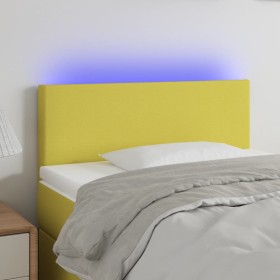 Headboard with LED in green fabric 90x5x78/88 cm by vidaXL, Headboards and footboards - Ref: Foro24-3121321, Price: 41,99 €, ...