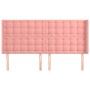 Headboard with pink velvet ears 163x16x118/128 cm by vidaXL, Headboards and footboards - Ref: Foro24-3120073, Price: 139,16 €...