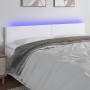 Cabecero con LED cuero sintético blanco 160x5x78/88 cm de vidaXL, Cabeceros y pies de cama - Ref: Foro24-3121429, Precio: 65,...