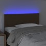 Cabecero con LED de tela marrón oscuro 80x5x78/88 cm de vidaXL, Cabeceros y pies de cama - Ref: Foro24-3121309, Precio: 40,29...