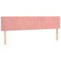 Cabecero con LED de terciopelo rosa 160x5x78/88 cm de vidaXL, Cabeceros y pies de cama - Ref: Foro24-3121391, Precio: 63,99 €...