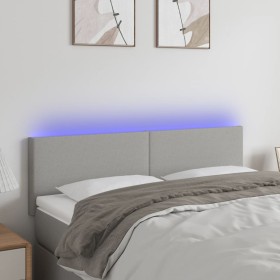 Cabecero con LED de tela gris claro 144x5x78/88 cm de vidaXL, Cabeceros y pies de cama - Ref: Foro24-3121330, Precio: 63,10 €...