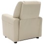 Children's Recliner Cream White Synthetic Leather by vidaXL, Chairs and high chairs for children - Ref: Foro24-324042, Price:...