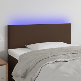 Cabecero con LED cuero sintético marrón 100x5x78/88 cm de vidaXL, Cabeceros y pies de cama - Ref: Foro24-3121419, Precio: 50,...