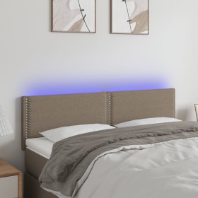 Cabecero con LED de tela gris taupe 144x5x78/88 cm de vidaXL, Cabeceros y pies de cama - Ref: Foro24-3121474, Precio: 58,87 €...