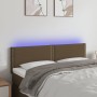 Headboard with LED in dark brown fabric 144x5x78/88 cm by vidaXL, Headboards and footboards - Ref: Foro24-3121473, Price: 58,...