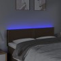 Cabecero con LED de tela marrón oscuro 144x5x78/88 cm de vidaXL, Cabeceros y pies de cama - Ref: Foro24-3121473, Precio: 58,8...