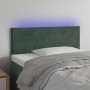 Cabecero con LED de terciopelo verde oscuro 80x5x78/88 cm de vidaXL, Cabeceros y pies de cama - Ref: Foro24-3121365, Precio: ...