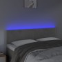 Cabecero con LED de terciopelo gris claro 144x5x78/88 cm de vidaXL, Cabeceros y pies de cama - Ref: Foro24-3121380, Precio: 6...