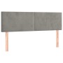 Light gray velvet headboard with LED 144x5x78/88 cm by vidaXL, Headboards and footboards - Ref: Foro24-3121380, Price: 61,82 ...