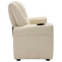 Children's Recliner Cream White Synthetic Leather by vidaXL, Chairs and high chairs for children - Ref: Foro24-324042, Price:...