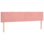 Cabecero con LED de terciopelo rosa 200x5x78/88 cm de vidaXL, Cabeceros y pies de cama - Ref: Foro24-3121403, Precio: 74,50 €...