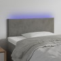 Cabecero con LED de terciopelo gris claro 90x5x78/88 cm de vidaXL, Cabeceros y pies de cama - Ref: Foro24-3121368, Precio: 49...