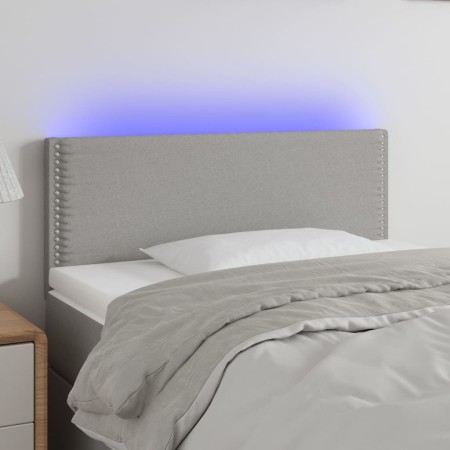 Light gray fabric headboard with LED 90x5x78/88 cm by vidaXL, Headboards and footboards - Ref: Foro24-3121454, Price: 43,69 €...