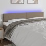 Cabecero con LED de tela gris taupe 200x5x78/88 cm de vidaXL, Cabeceros y pies de cama - Ref: Foro24-3121358, Precio: 74,75 €...