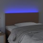 Cabecero con LED cuero sintético marrón 90x5x78/88 cm de vidaXL, Cabeceros y pies de cama - Ref: Foro24-3121413, Precio: 46,9...