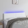 Cabecero con LED cuero sintético blanco 144x5x78/88 cm de vidaXL, Cabeceros y pies de cama - Ref: Foro24-3121423, Precio: 62,...