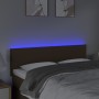 Cabecero con LED de tela marrón oscuro 144x5x78/88 cm de vidaXL, Cabeceros y pies de cama - Ref: Foro24-3121333, Precio: 63,9...