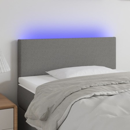 Headboard with LED in dark gray fabric 80x5x78/88 cm by vidaXL, Headboards and footboards - Ref: Foro24-3121307, Price: 47,58...