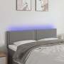 Kopfteil aus dunkelgrauem Stoff mit LED 144x5x78/88 cm von vidaXL, Kopf- und Fußteile - Ref: Foro24-3121471, Preis: 58,78 €, ...