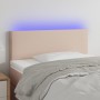 Cabecero con LED cuero sintético color capuchino 100x5x78/88 cm de vidaXL, Cabeceros y pies de cama - Ref: Foro24-3121421, Pr...