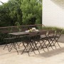 Folding cafeteria chairs 8 units steel and brown synthetic rattan by vidaXL, Garden chairs - Ref: Foro24-3152117, Price: 316,...