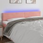 Cabecero con LED de terciopelo rosa 180x5x78/88 cm de vidaXL, Cabeceros y pies de cama - Ref: Foro24-3121397, Precio: 71,01 €...