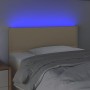 Cream fabric headboard with LED 80x5x78/88 cm by vidaXL, Headboards and footboards - Ref: Foro24-3121451, Price: 41,93 €, Dis...