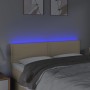 Kopfteil aus cremefarbenem Stoff mit LED 144x5x78/88 cm von vidaXL, Kopf- und Fußteile - Ref: Foro24-3121475, Preis: 58,87 €,...