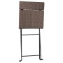 Folding cafeteria chairs 8 units steel and brown synthetic rattan by vidaXL, Garden chairs - Ref: Foro24-3152117, Price: 316,...