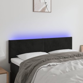 Black velvet headboard with LED 144x5x78/88 cm by vidaXL, Headboards and footboards - Ref: Foro24-3121382, Price: 62,45 €, Di...