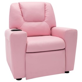 Pink synthetic leather children's recliner by vidaXL, Chairs and high chairs for children - Ref: Foro24-324044, Price: 165,00...