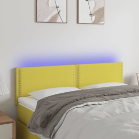 Headboard with LED in green fabric 144x5x78/88 cm by vidaXL, Headboards and footboards - Ref: Foro24-3121477, Price: 46,99 €,...