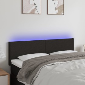 Cabecero con LED de tela negro 144x5x78/88 cm de vidaXL, Cabeceros y pies de cama - Ref: Foro24-3121332, Precio: 63,99 €, Des...