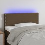 Headboard with LED in dark brown fabric 100x5x78/88 cm by vidaXL, Headboards and footboards - Ref: Foro24-3121465, Price: 44,...